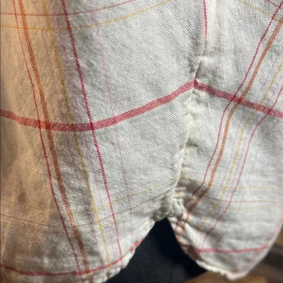Madewell Central Shirt Popover in Fine Plaid red, pink, sherbet, green L - Picture 5 of 7
